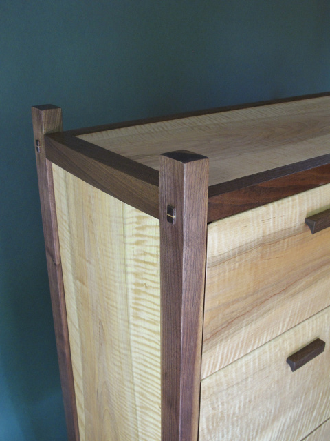 Solid Wood Chest Of Drawers, Skinny Bedroom Dresser