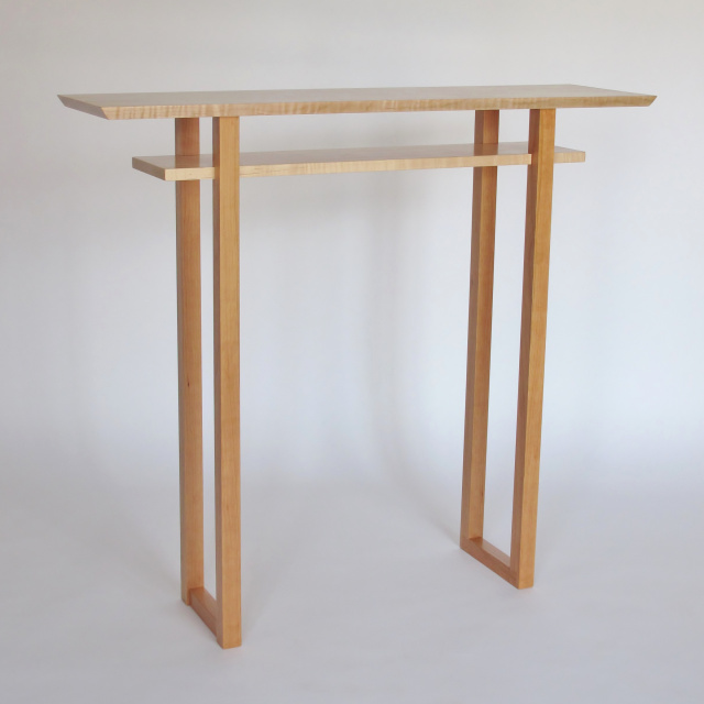 Handmade Modern Wood Table, Console Tables Narrow Spaces