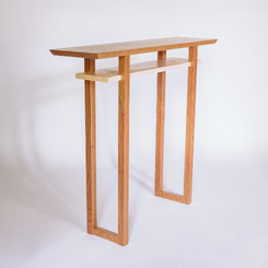 Statement Entry Table - tall table for small entryway, hallway decor –  Mokuzai Furniture